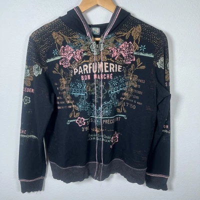 Chaqueta con Capucha Vintage Vanilla Sugar Y2K Mujer Talla M Gráfico Grunge Indie Bling Foto 1 de 4