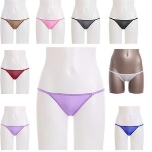 Women  Oil Glossy Briefs Bikini Swimwear Club Party Bottoms Thong Underwear - Picture 1 of 115