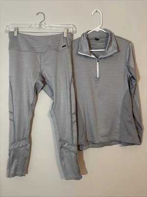 MPG 1/4 Cremallera Mujer Grande Gris 2 Piezas Traje Pullover Correr Ejercicio Ciclismo Foto 1 de 4