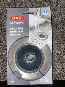 Tapón de fregadero OXO: tapón de drenaje de cocina de acero inoxidable y silicona, diámetro de 4,5" - Imagen 1 de 2