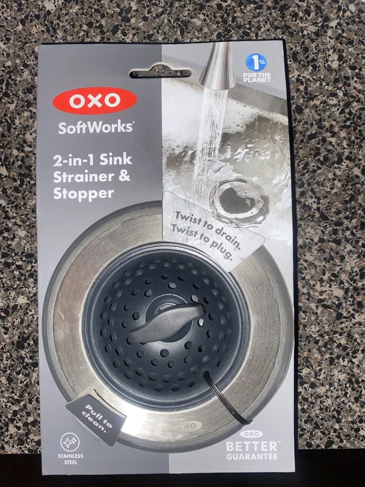 OXO Sink Stopper: Stainless Steel & Silicone Kitchen Drain Plug, 4.5" Diameter - Image 1 of 2
