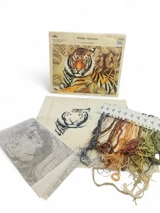Cross-Stitch Kits Tiger Just Started See Photo All Complete - Picture 1 of 7
