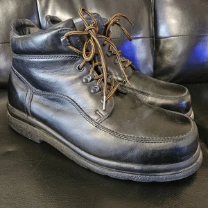 Botas de trabajo vintage Red Wing para hombre con punta de acero de cuero negras #6664 talla 11,5 EEE anchas - Imagen 1 de 12