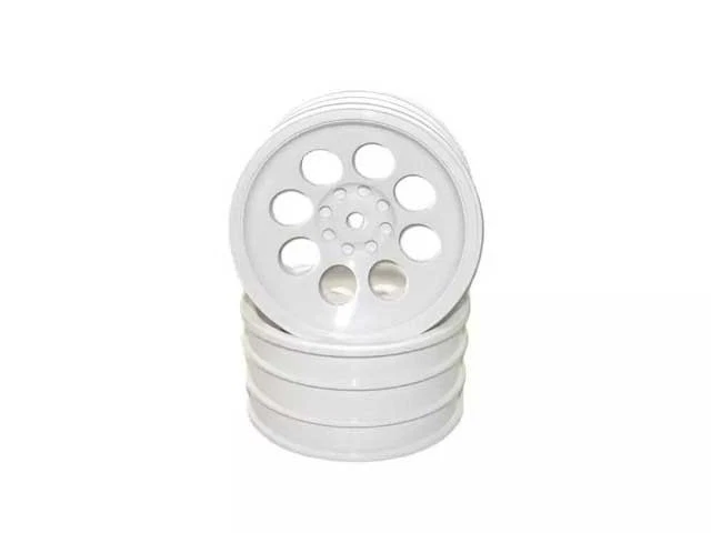 Kyosho OTH249W [Optima Mid] 8-Lug 50mm Wheels (Front/White/2-Pack/Optima Mid) - Image 1 of 1
