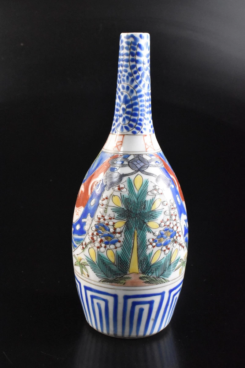 陶瓷蓝色1850-1899 年日本花瓶| eBay