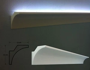 CORNICE CORNICI IN POLISTIROLO TAGLIO  120 x 120 x 1000 MM NEGOZI CASA  PER LED - Imagen 1 de 1