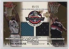 2001-02 Upper Deck Pros & Prospects Gold /25 Jerry Stackhouse Rasheed Wallace