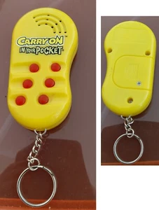 Handgepäck in der Tasche Kunststoff gelb 6 verschiedene Sprüche funktionstüchtig - Bild 1 von 1