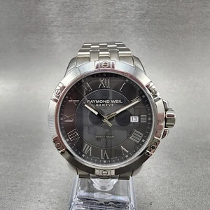 Raymond Weil Tango Watch Men 41mm Gray Dial Stainles Steel Date Round 99399 - Picture 1 of 12