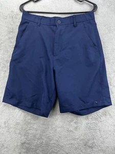 Pantalones cortos Saddlebred Comfort Performance para hombre talla 30 azul frente plano 100 % poliéster - Imagen 1 de 8