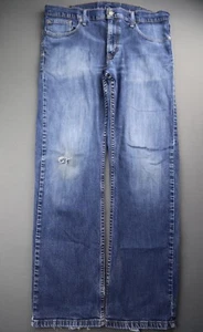 Men's 2013 Levi's 514 Jeans Straight Stretch Distressed Medium Wash Size 38x30 - Picture 1 of 10