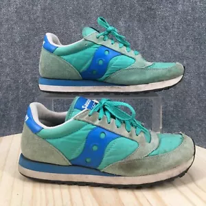 Saucony Shoes Womens 8.5 Jazz Original Trainers Sneakers Green Suede Lace Up - Picture 1 of 16