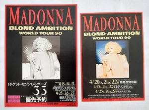 MADONNA 1990 Blond Ambition Japan Tour Ticket Order Form / Concert Handbill - Picture 1 of 10