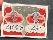 2008-09 O-PEE-CHEE PREMIER DUOS AUTOGRAPH PATRICK ROY & CAREY PRICE #d 74/75 OPC