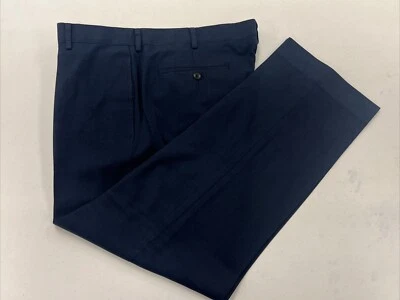 L.L. Bean Men's Dark Navy Blue Solid Wool Dress Pants 36X29 $118 - Image 1 of 4
