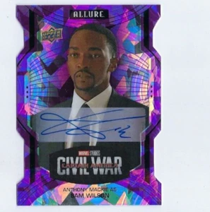 Marvel Allure 2022 autógrafo 101 Anthony Mackie arco iris púrpura 02/10 - Imagen 1 de 2