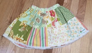 Janiebee Boutique Patchwork Skirt 4 Girls Toddler EUC Handmade Unique USA Made - Picture 1 of 8