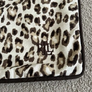 Lauren Ralph Lauren Cheetah Leopard Animal Print Cotton Pillow Cover 22” Square - Picture 1 of 6