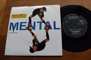 MANIC MC'S SARA CARLSON 1989 MENTAL 45 rpm VINYL SINGLE 7" MINT RECORD - Picture 1 of 2