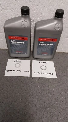 2 X Genuine Honda Dual Pump II Fluid W/Crush Washers 08200-9007 DPSF II New - Image 1 of 2