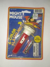 MIGHTY MOUSE VINTAGE RACK-TOYS JA-RU 4-Color FLASHLIGHT 
