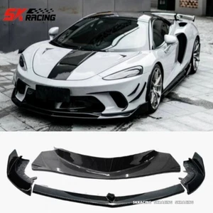 Dry Carbon Fiber Front Lip + Middle Lip Diffuser BodyKits For 2019-2023 McLaren - Picture 1 of 14