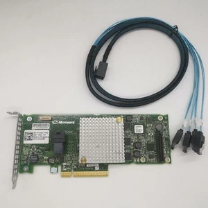 Adaptec ASR-8405 12Gb/s SAS/SATA RAID Controller Card + SFF-8643 SATA Cable - Picture 1 of 3