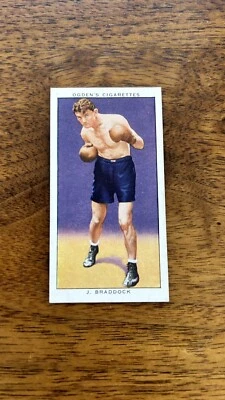 1937 OGDEN'S CHAMPIONS OF 1936 JAMES BRADDOCK CARD #12 BOXING EX-NM - Image 1 of 2