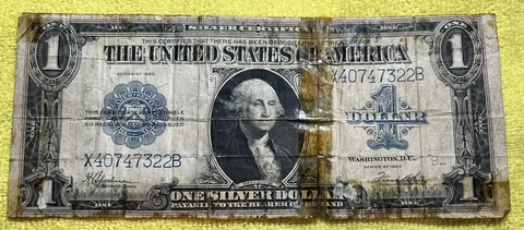 1923 $1 One Dollar Horse Blanket Silver Certificate Large Note Cover