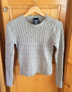 Ralph Lauren Polo Pullover mit Zopfmuster Gr. S, grau Rundhalsausschnitt Damen - Bild 1 von 2