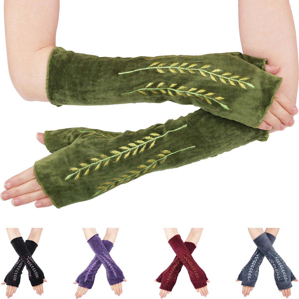 Damen/Herren Winter-Strickhandschuhe - Dicke Gefütterte Fäustlinge, Winddicht & Dehnbar | One Size, Farbe: Violett