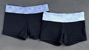 Ivivva by Lululemon Girls Shorts size 12 Rhythmic Booty Compression Lot Of 2 - Picture 1 of 8