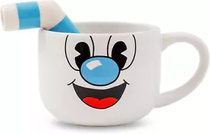 Taza y pajita de café de cerámica Cuphead Mugman | Taza de café grande para té, espresso - Imagen 1 de 8