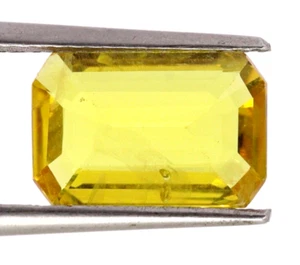 Piedra preciosa suelta de 2,22 quilates de zafiro amarillo natural corte octágono Bangkok/Tailandia - Imagen 1 de 10