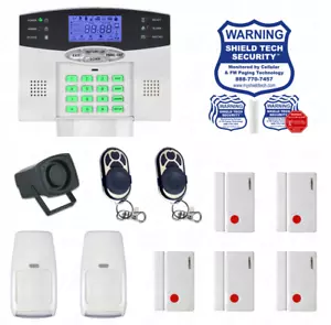 Sistema di sicurezza domestica wireless 2 vie LCD telecomando antifurto linea telefonica VOIP GS - Foto 1 di 10