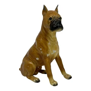 Vintage Mortens Studio Metall Boxer Rasse Stammbaum Figur 6,5" groß bemalt - Bild 1 von 15
