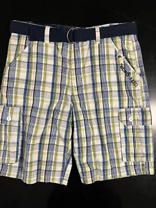 ECKO UNLTD men's cargo shorts with belt size 32 very good condition vintage - Picture 1 of 4