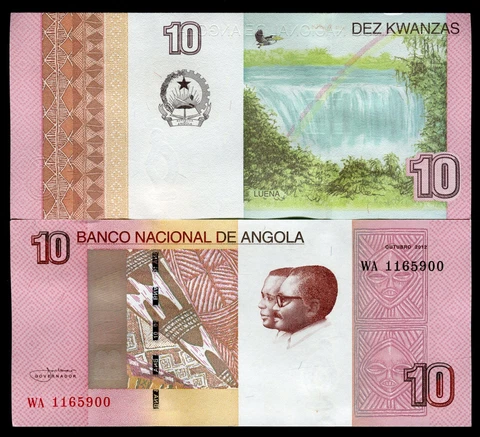 Angola 2012 10 Kwanzas | Uncirculated Banknote | Pick 151B | Free Shipping Cover