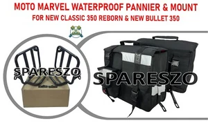 "ALFORJA Y MONTAJE IMPERMEABLE MOTO MARVEL" PARA R.E CLASSIC 350 REBORN & BULLET 350 - Imagen 1 de 20