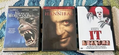 Lot 3 Horror DVD  HANNIBAL - AMERICAN WEREWOLF IN LONDON - STEPHEN KING’S IT Foto 1 de 2