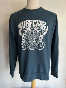 BRUCE BROWN FILMS (2016) Official "Surf Crazy" Lucky Brand Sweatshirt Sz Medium - Picture 1 of 5