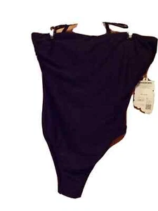 Textured Strapless (detachable) One-Piece Black Swimsuit~Women's Sizes~NEW w/tag - Picture 1 of 3