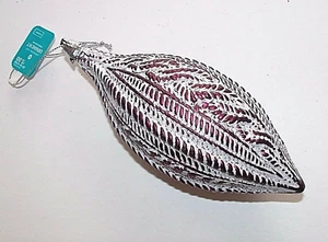 NEU NEU MIT ETIKETT Weihnachtsschmuck rund Tropfen mattiert burgund bruchsicher strukturiert - Bild 1 von 1