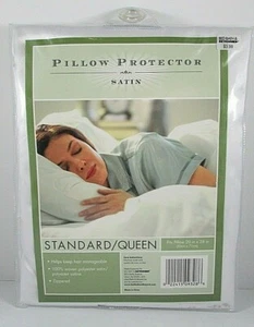 NUEVO Protector de almohada estándar satinado queen por cama baño y más allá - Imagen 1 de 3