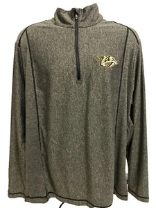 Nashville Predators Men’s XL 1/4 Zip Antigua Pullover Gray Sweatshirt - Picture 1 of 11