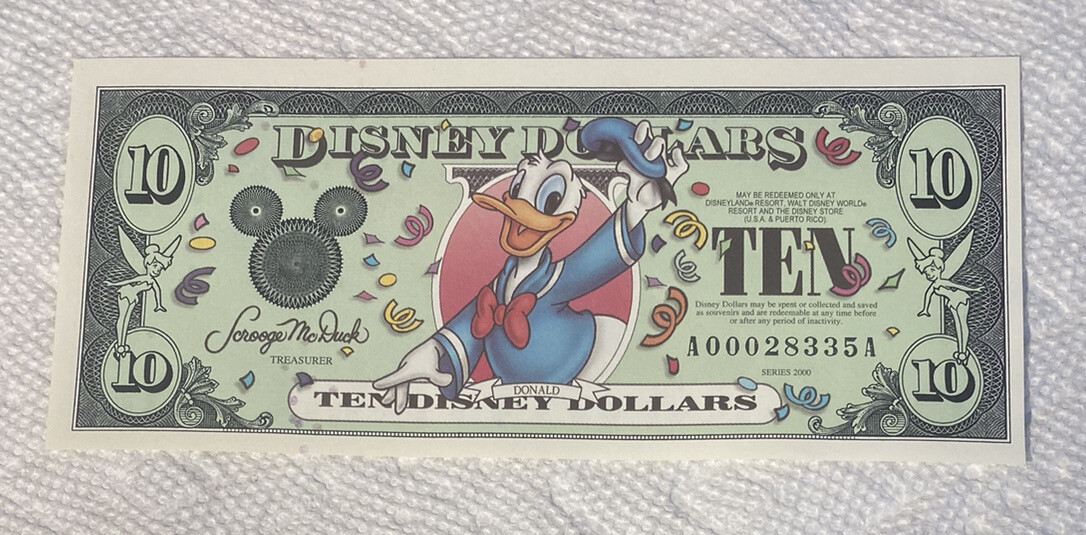 ディズニーダラー 10ドル札(2002年版) $10紙幣 ティンカーベル ディズニーダラー 10ドル札(2002年版) $10紙幣 ティンカーベル