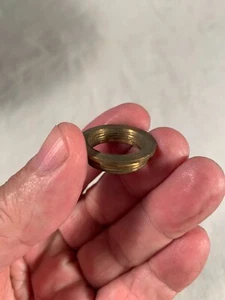 Victorian Solid Brass No 1 size to Mini size Reducing Collar for Oil Lamp Burner - Picture 1 of 4