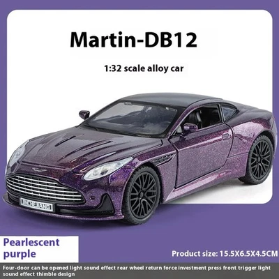1:32 Aston Martin DB12 GT Superdeportivo Cupé Aleación Modelo Coche Miniatura Juguete Niño NUEVO Foto 1 de 4