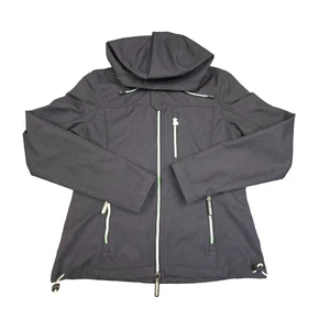 Superdry Jacket womens MEDIUM blue windbreaker Long Sleeve hooded Size M - Picture 1 of 8