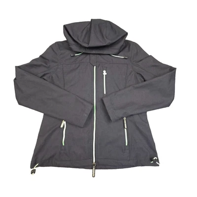Superdry Jacket womens MEDIUM blue windbreaker Long Sleeve hooded Size M - Image 1 of 4